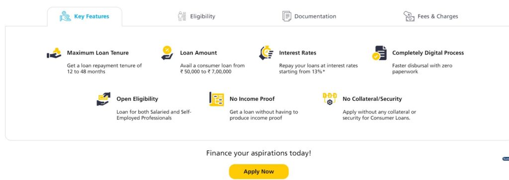 With L&T Finance Consumer Loans you can get personal loans of up to Rs 7 lakhs L&T personal Loan. Apply for L&T Finance personal loans at attractive interest rates starting from 11% per annum. Convenient repayment tenures between 1 to ... Loan Amount: From Rs.50,000 – up to Rs.7 lak... Pre-payment or Foreclosure charges: 5% of ou... Interest Rates: Starts at 11% p.a Age Eligibility: 23 – 57 years