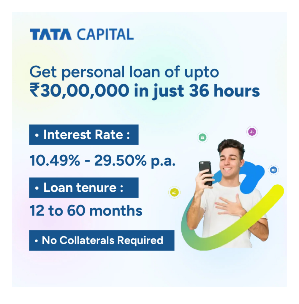 Get a personal loan of up to ₹30,00,000 in just 36 hours.👉🏻 Interest Rate: 10.49% - 29.50% p.a.
🗓 Loan tenure - 12 to 60 months
📃 No collaterals required
👨🏻‍🏫 Available for both self employed and salaried
Apply Now: